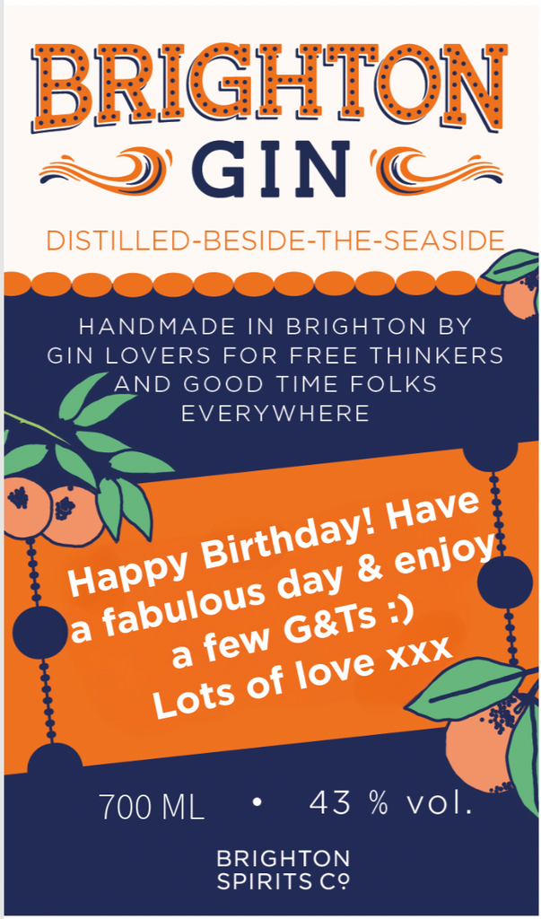 Personalised 700ml Bottle - Pavilion, Seaside Strength or Orange Grove