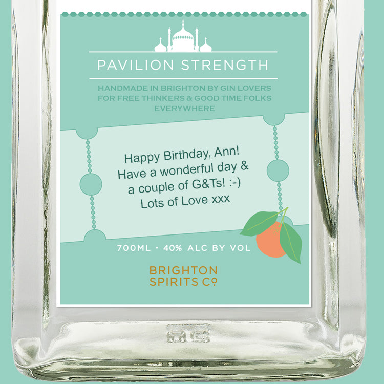 Personalised 700ml Bottle - Brighton Gin