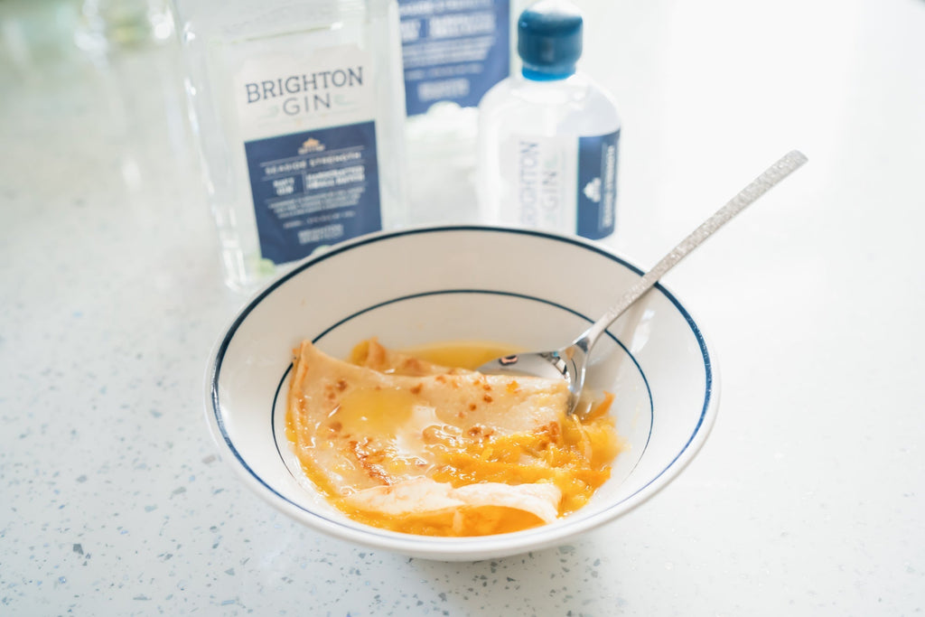 Crêpes Judette With Brighton Gin Orange Sauce