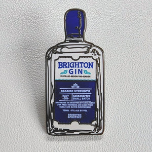 Brighton Gin Bottle Enamel Pin Badge