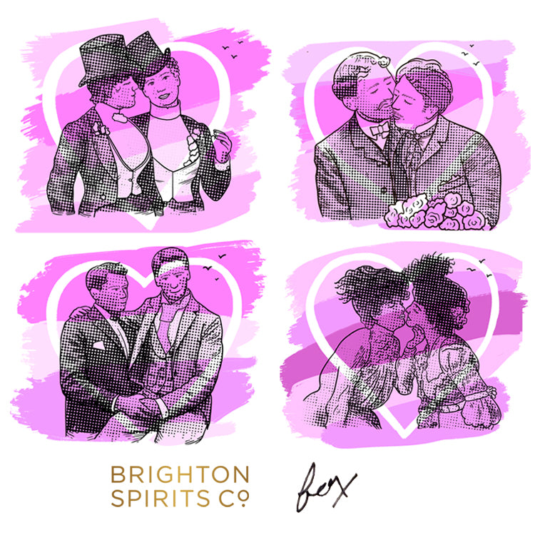 Brighton Gin Pride 2021 Limited Edition Labels by Fox Fisher
