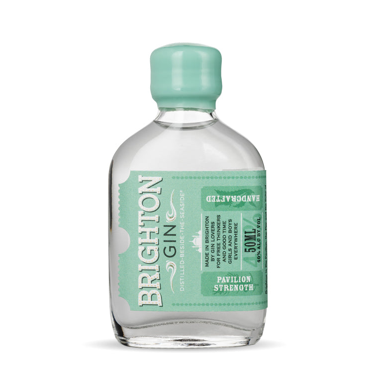 Single miniature bottle of Brighton Gin 50ml