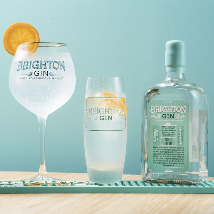 Brighton Gin & Tonic served with a slice of orange