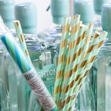 Brighton Gin minty rock & drinking straws