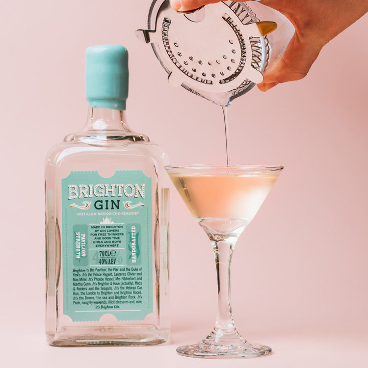 Martini cocktail using Brighton Gin Pavilion Strength (40% ABV)