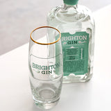 Brighton Gin Highball Glass & bottle of Brighton Gin