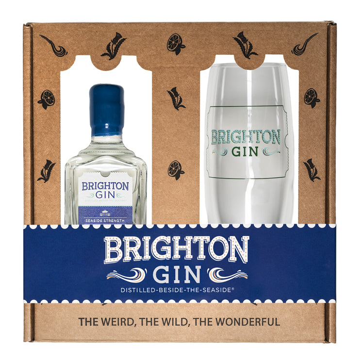 Brighton Gin Gift Set - 350ml Bottle & Highball Glass