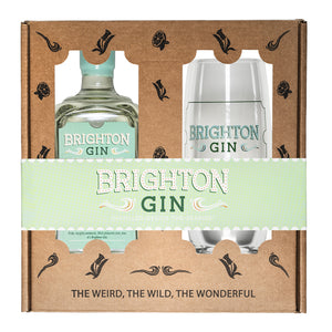 Brighton Gin Gift Set - 700ml Bottle Pavilion & Highball Gin Glass