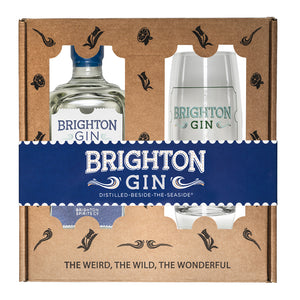 Brighton Gin Gift Set - 700ml Bottle Pavilion & Highball Gin Glass