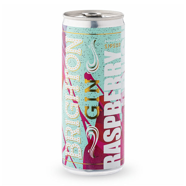 250ml Brighton Gin Raspberry Crush - packs of 6 or 12 - BACK IN STOCK SOON!